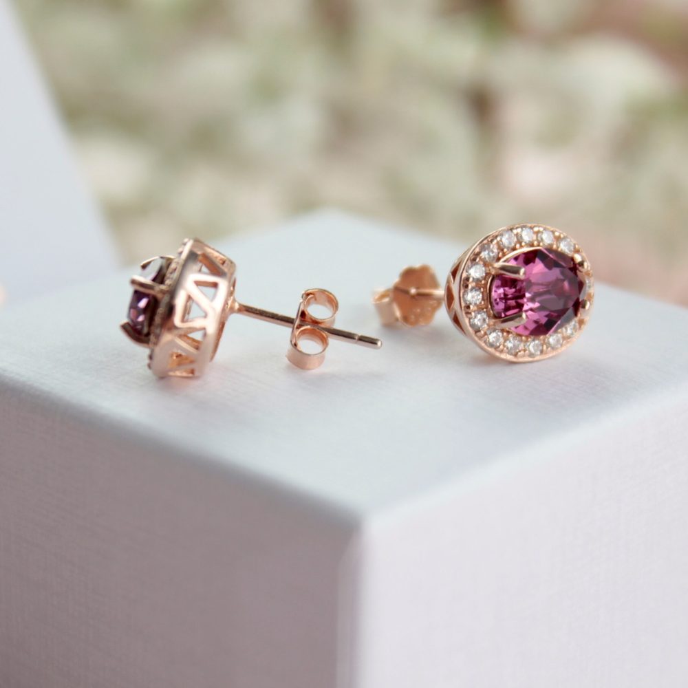 Orecchini "Nuance" rosa scuro